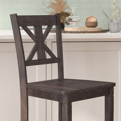 Set of 2 Modern Farmhouse Style Commercial Grade Bar Height Stools