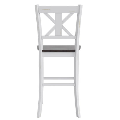 Set of 2 Modern Farmhouse Style Commercial Grade Bar Height Stools