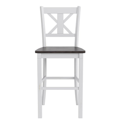 Set of 2 Modern Farmhouse Style Commercial Grade Bar Height Stools