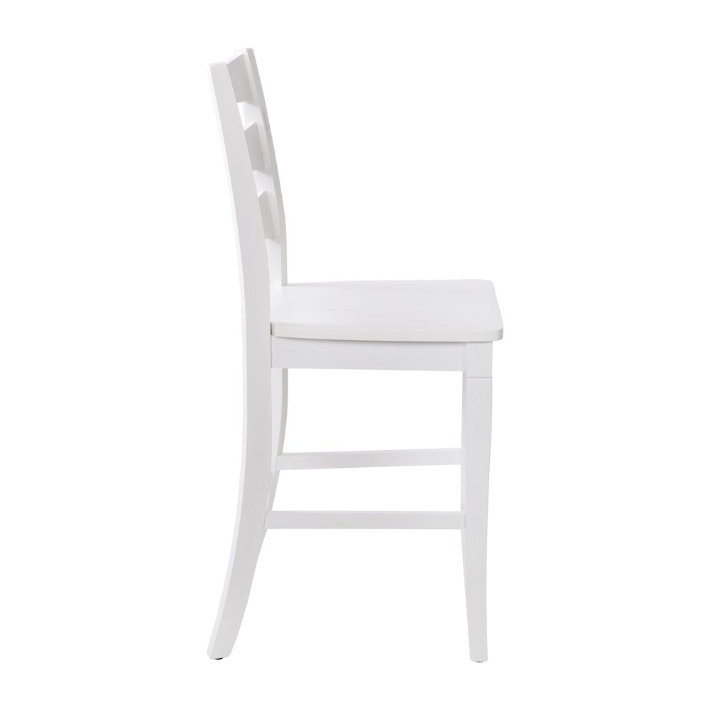 Set of 2 Classic Style Commercial Grade Ladderback Counter Height Stools