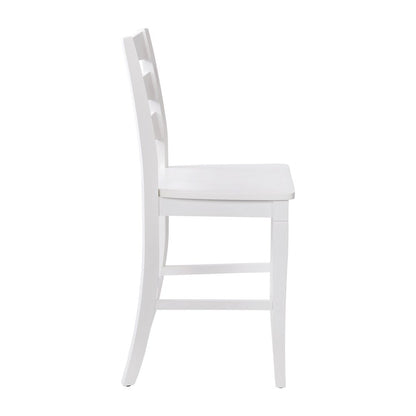 Set of 2 Classic Style Commercial Grade Ladderback Counter Height Stools
