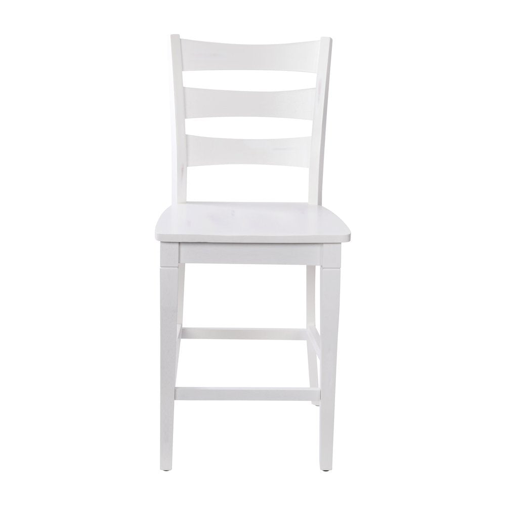 Set of 2 Classic Style Commercial Grade Ladderback Counter Height Stools