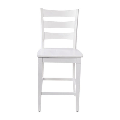 Set of 2 Classic Style Commercial Grade Ladderback Counter Height Stools