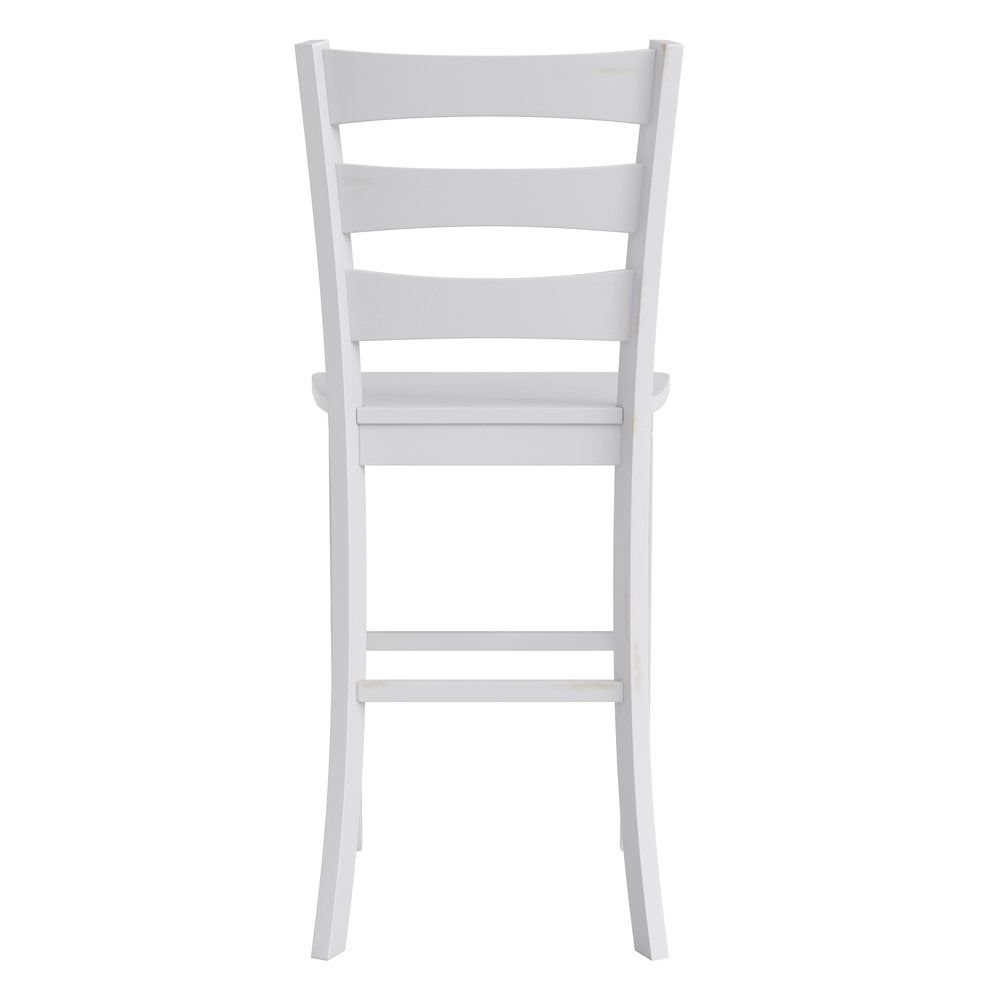 Set of 2 Classic Style Commercial Grade Ladderback Bar Height Stools