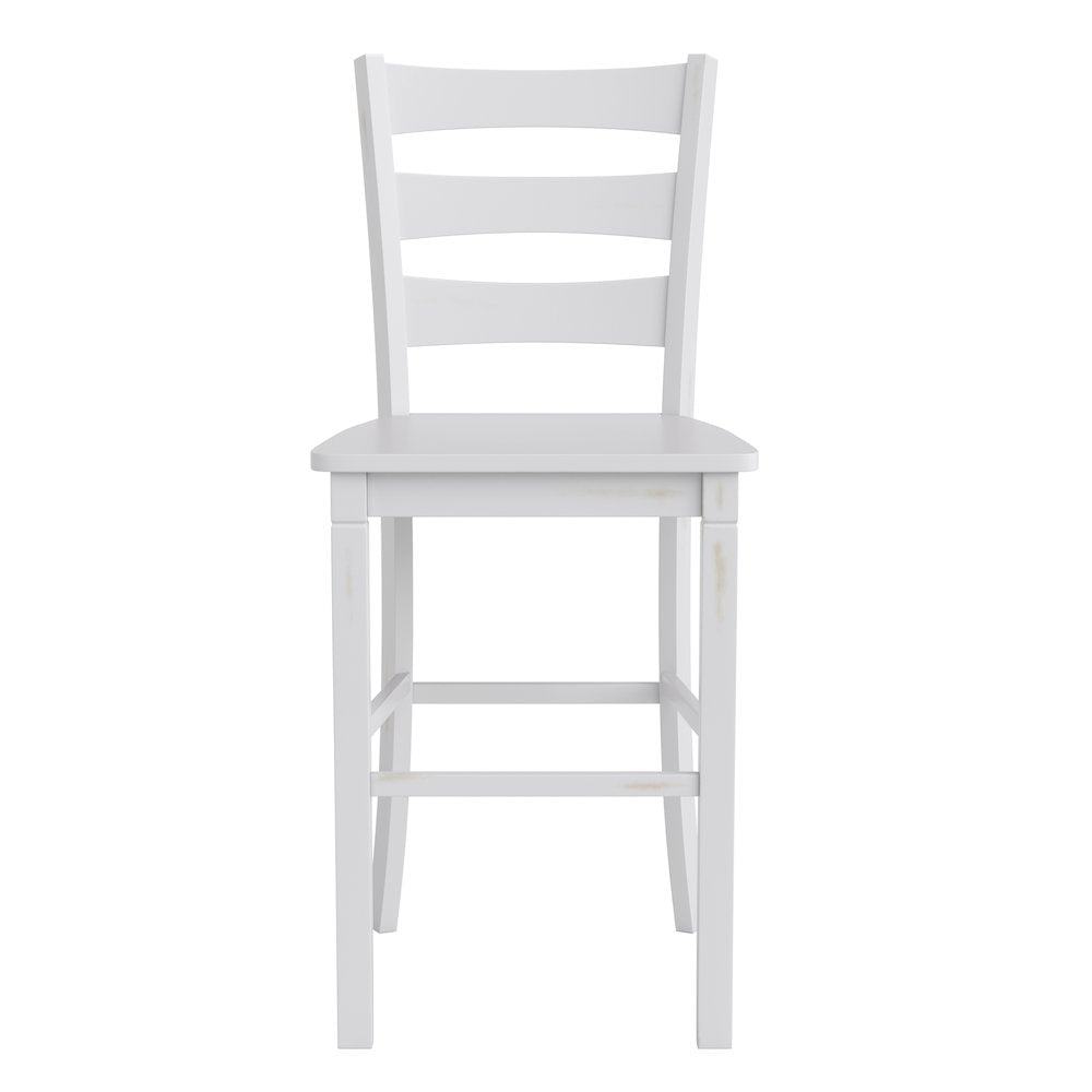Set of 2 Classic Style Commercial Grade Ladderback Bar Height Stools