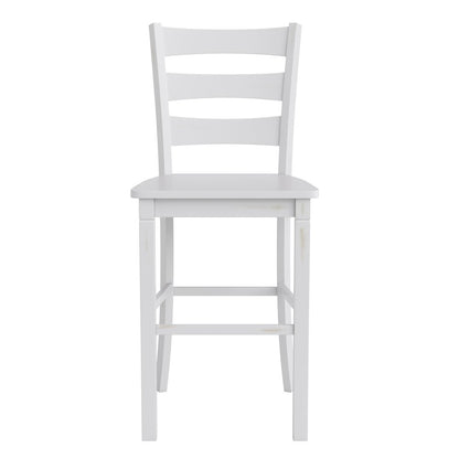 Set of 2 Classic Style Commercial Grade Ladderback Bar Height Stools