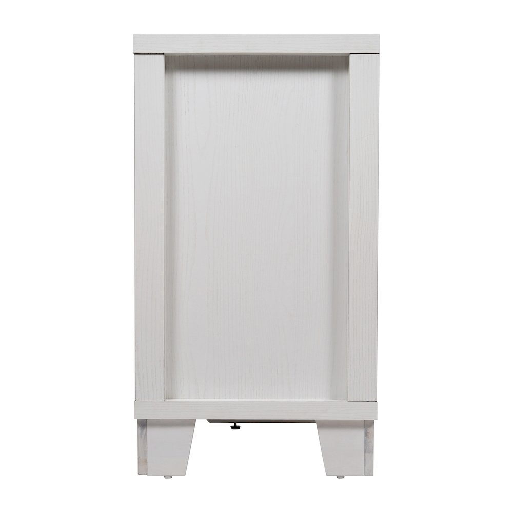 White 59 Inch Modern Kitchen and Dining Room Buffet Sideboard Storage Cabinet