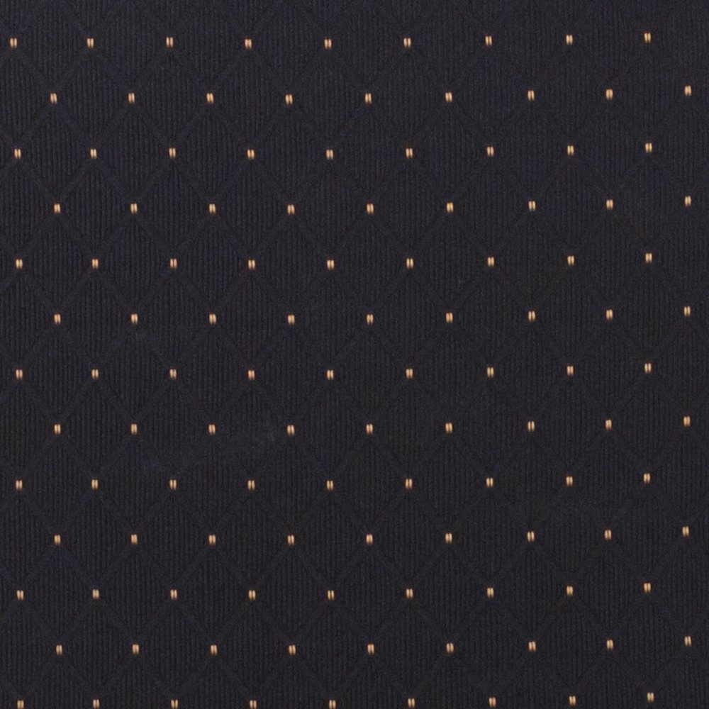 Crown Back Stacking Banquet Chair in Black Patterned Fabric - Gold Vein Frame