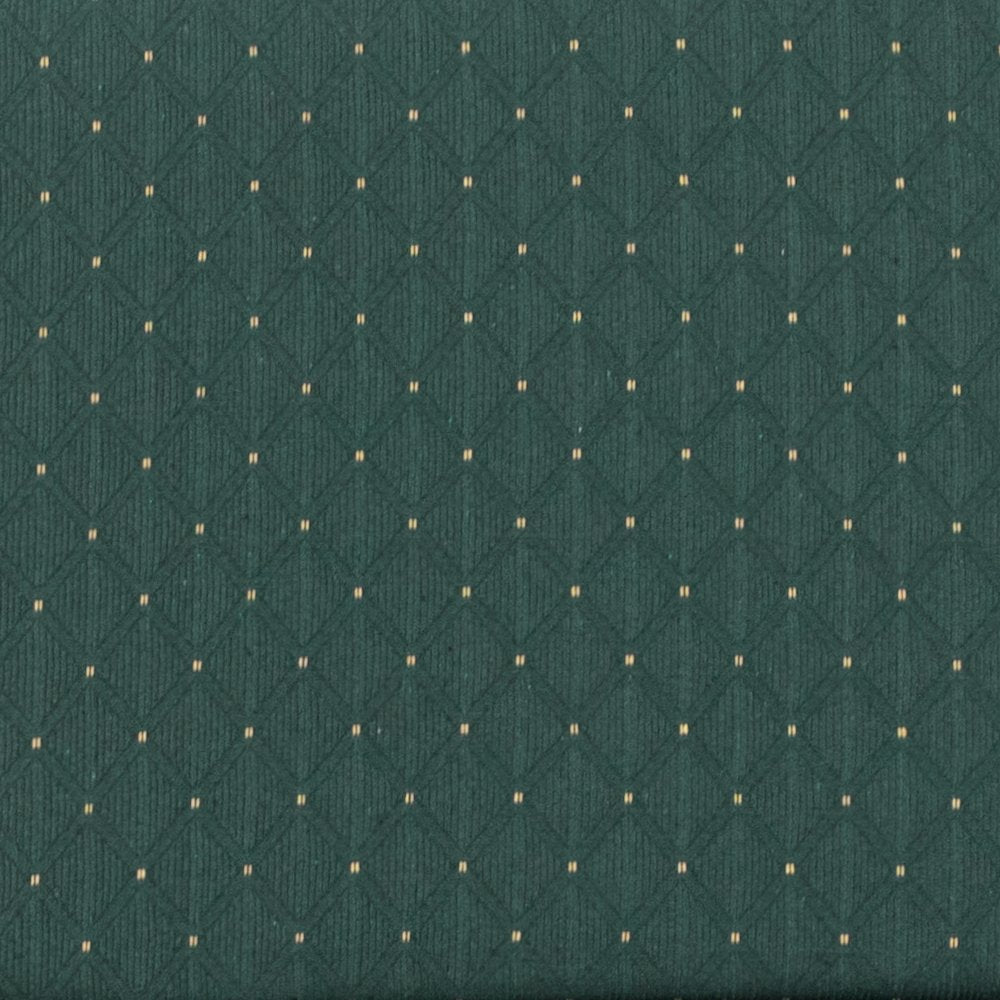 21''W Stacking Church Chair in Hunter Green Dot Fabric - Gold Vein Frame