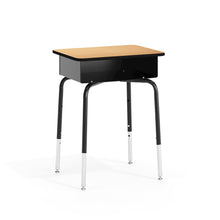 Student Desk with Open Front Metal Book Box - Natural