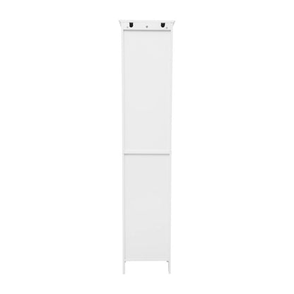 Farmhouse Tall Linen Tower Storage Cabinet, White