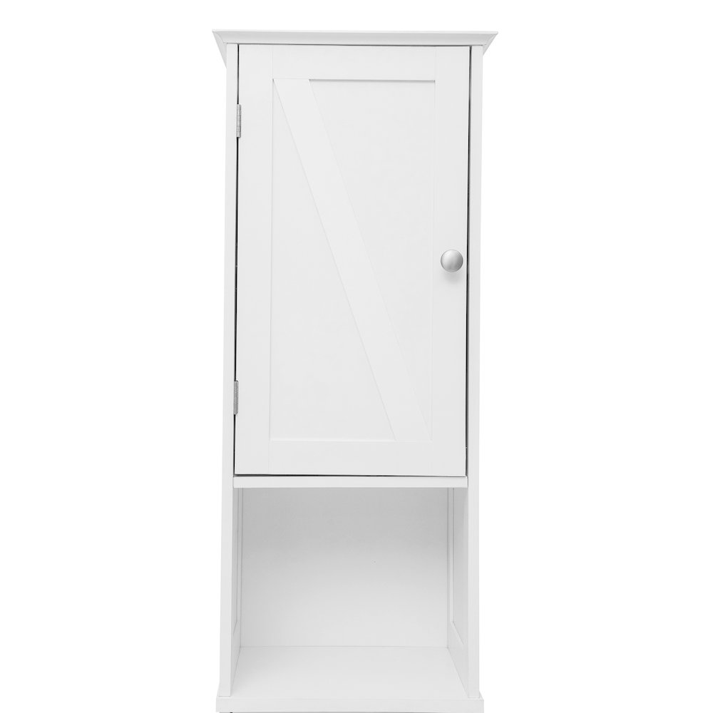 Farmhouse Tall Linen Tower Storage Cabinet, White