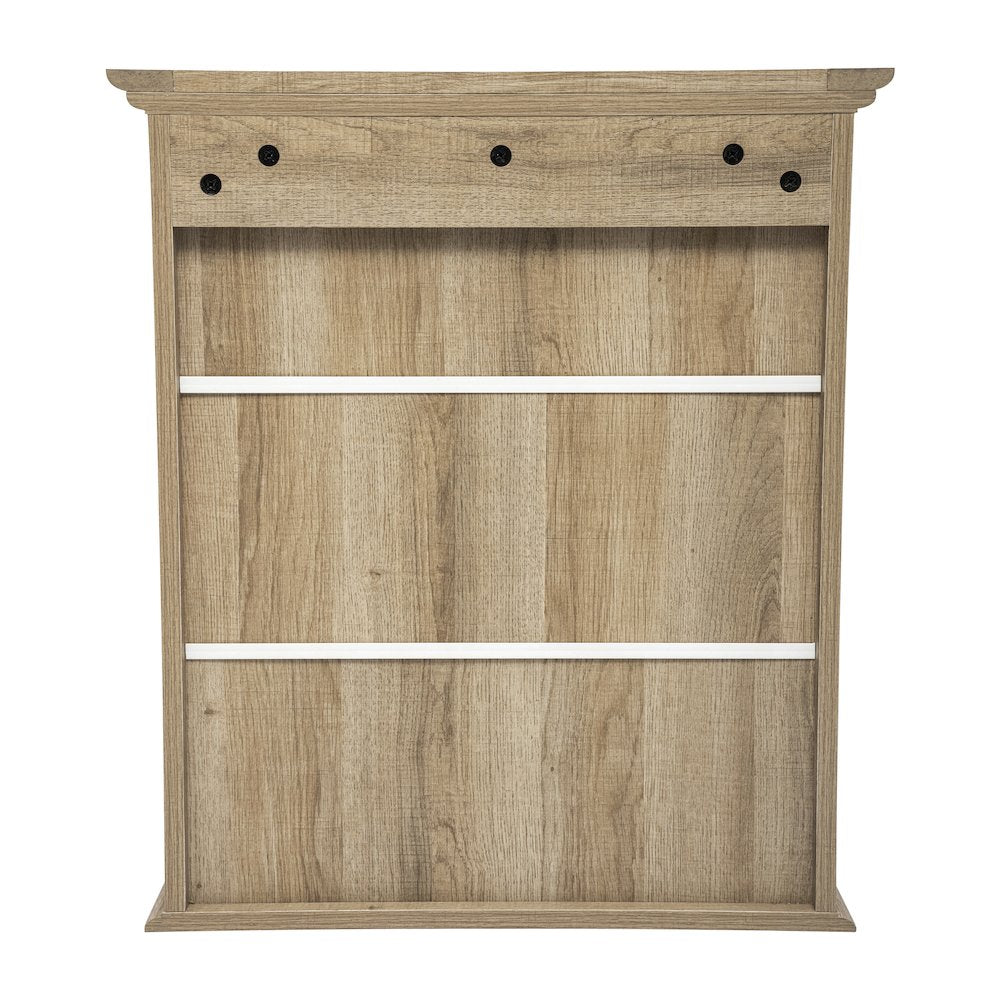 Farmhouse Wall Mounted Bathroom Medicine Cabinet, Brown