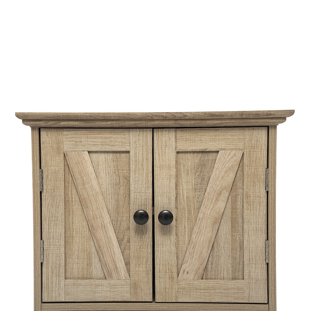 Farmhouse Wall Mounted Bathroom Medicine Cabinet, Brown