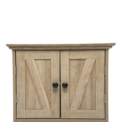 Farmhouse Wall Mounted Bathroom Medicine Cabinet, Brown