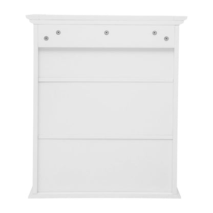Farmhouse Wall Mounted Bathroom Medicine Cabinet, White
