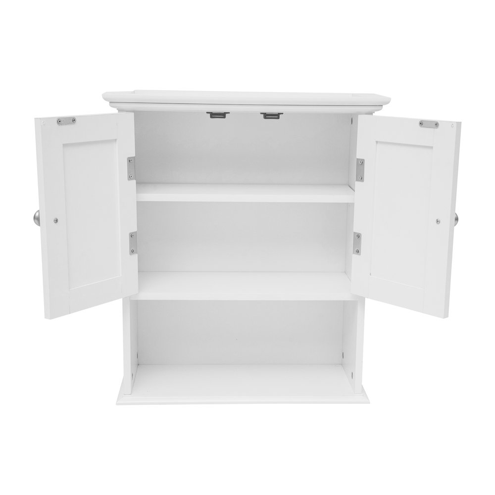 Farmhouse Wall Mounted Bathroom Medicine Cabinet, White