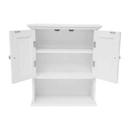 Farmhouse Wall Mounted Bathroom Medicine Cabinet, White