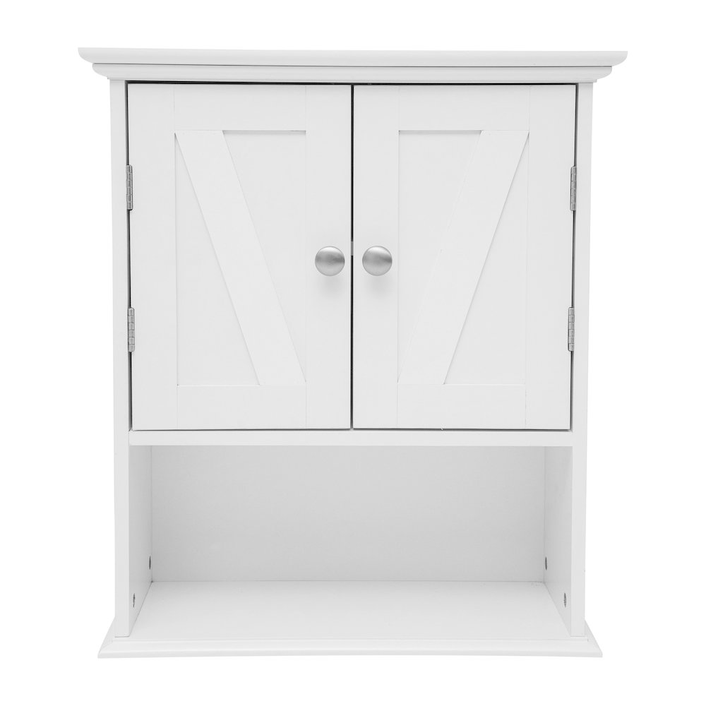 Farmhouse Wall Mounted Bathroom Medicine Cabinet, White
