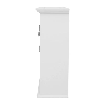 Farmhouse Wall Mounted Bathroom Medicine Cabinet, White