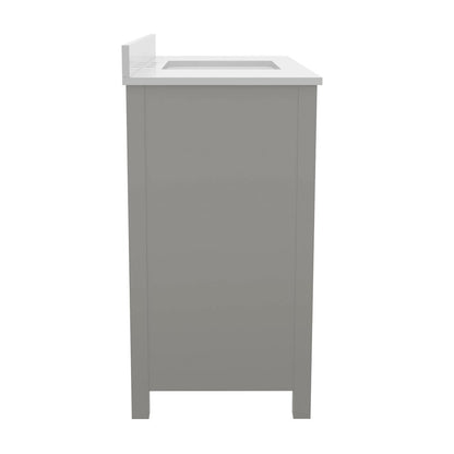48 Inch Bathroom Vanity with Sink, Storage Cabinet with Soft Close Doors, Gray