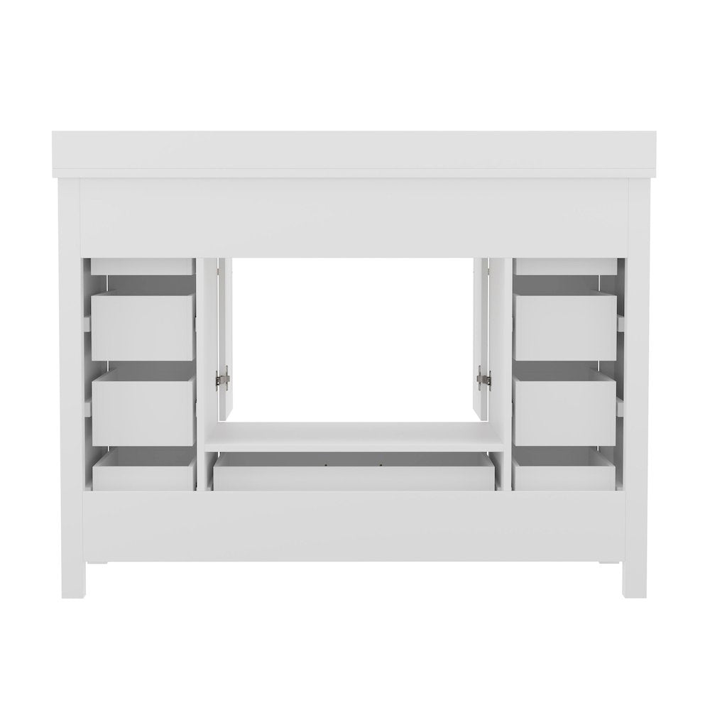 48 Inch Bathroom Vanity with Sink, Storage Cabinet with Soft Close Doors, White