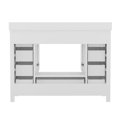 48 Inch Bathroom Vanity with Sink, Storage Cabinet with Soft Close Doors, White
