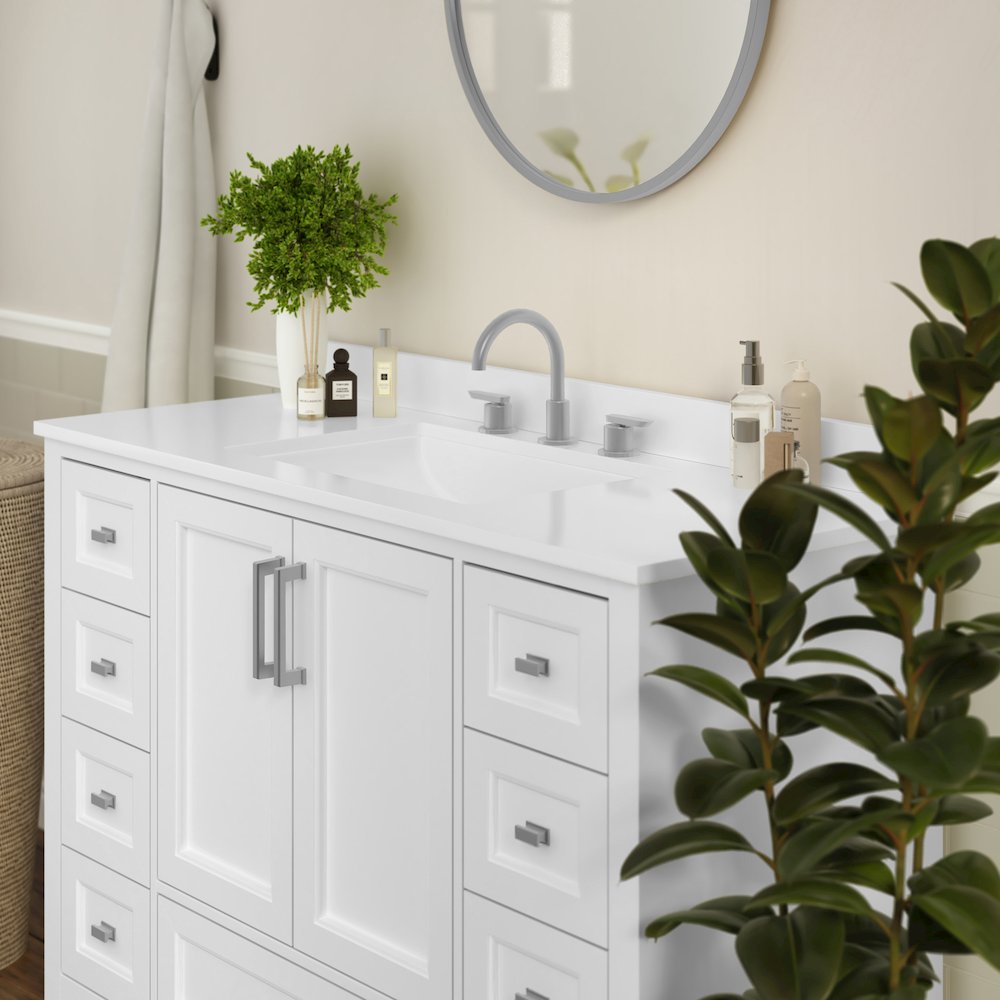 48 Inch Bathroom Vanity with Sink, Storage Cabinet with Soft Close Doors, White