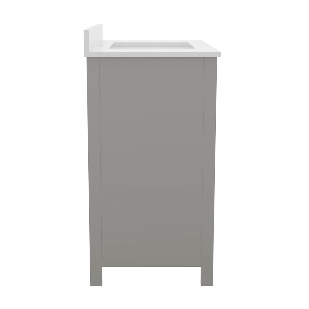36in Bathroom Vanity with Sink, Storage Cabinet with Soft Close Doors, Gray