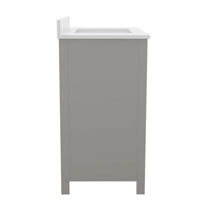 36in Bathroom Vanity with Sink, Storage Cabinet with Soft Close Doors, Gray