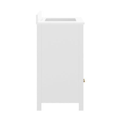 Haven 36" Bathroom Vanity with Sink, Storage Cabinet with Gold Hardware, White