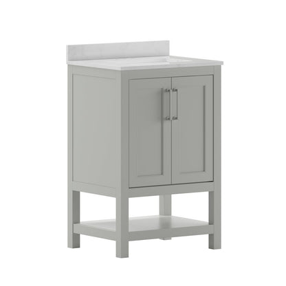 24 Inch Contemporary Bathroom Vanity with Sink Combo