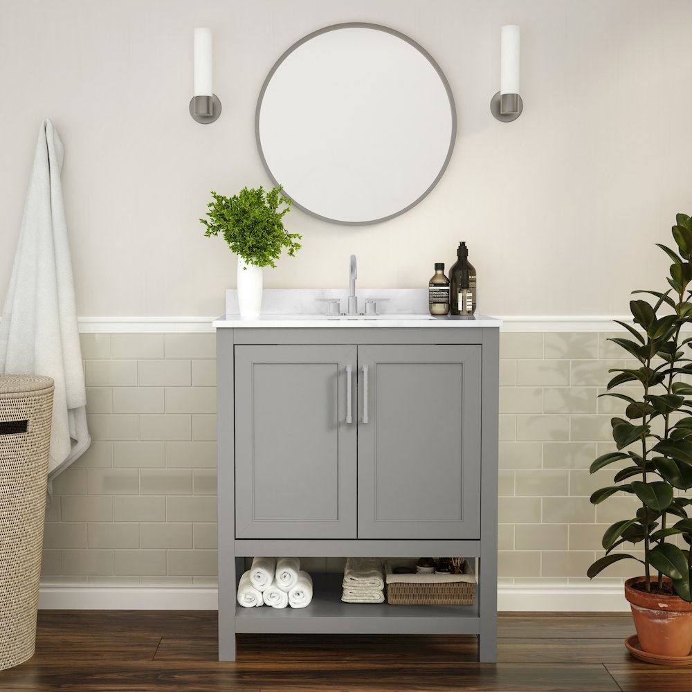 30 Inch Contemporary Bathroom Vanity with Sink Combo