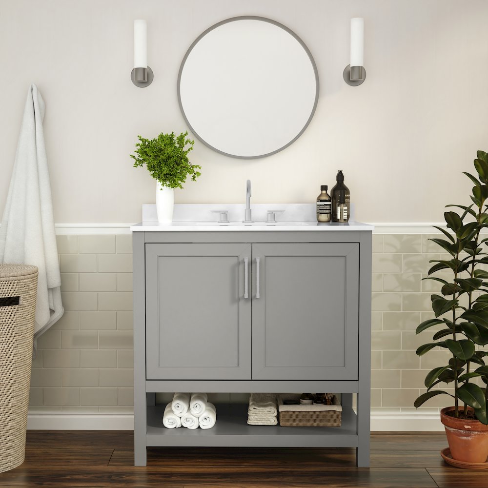 36 Inch Contemporary Bathroom Vanity with Sink Combo