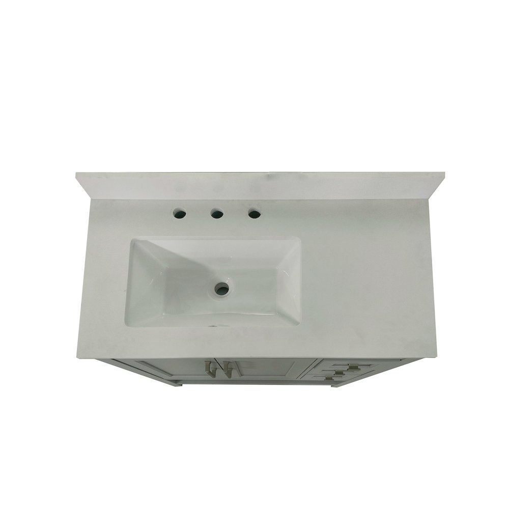 36 Inch Contemporary Bathroom Vanity with Storage Drawers and Sink Combo