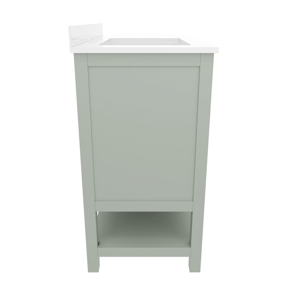 36in Bathroom Vanity with Storage Drawers and Sink Combo, Sage Frame