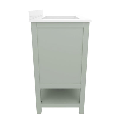 36in Bathroom Vanity with Storage Drawers and Sink Combo, Sage Frame