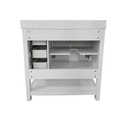 36 Inch Contemporary Bathroom Vanity with Storage Drawers and Sink Combo