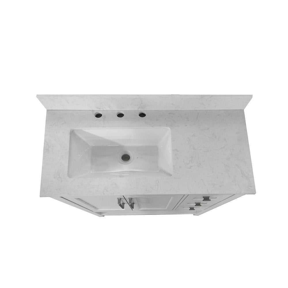 36 Inch Contemporary Bathroom Vanity with Storage Drawers and Sink Combo