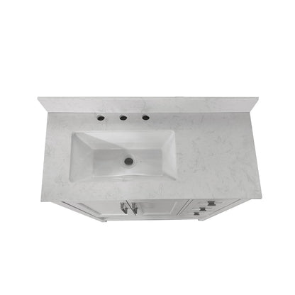 36 Inch Contemporary Bathroom Vanity with Storage Drawers and Sink Combo