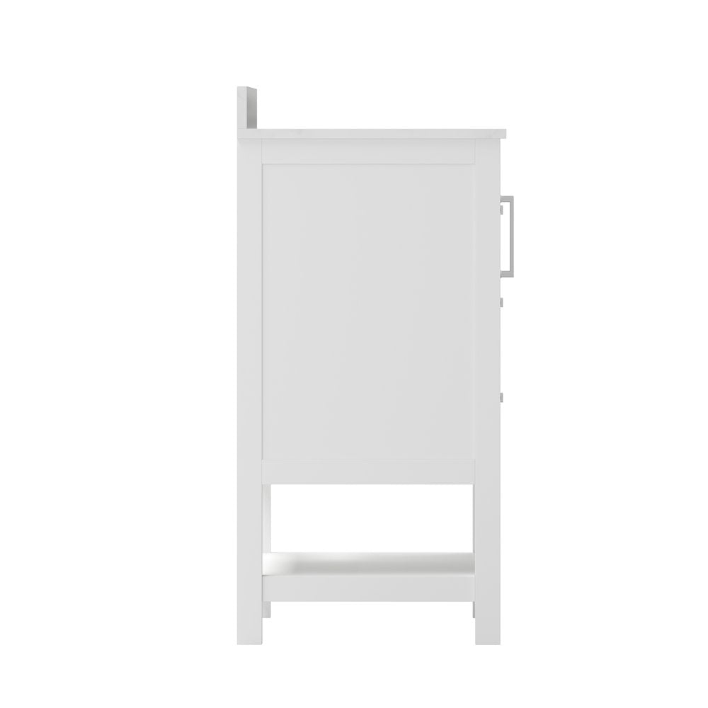 36 Inch Contemporary Bathroom Vanity with Storage Drawers and Sink Combo