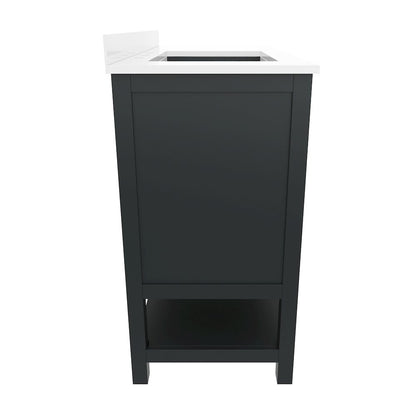 42in Bathroom Vanity with Storage Drawers and Sink Combo, Black Frame