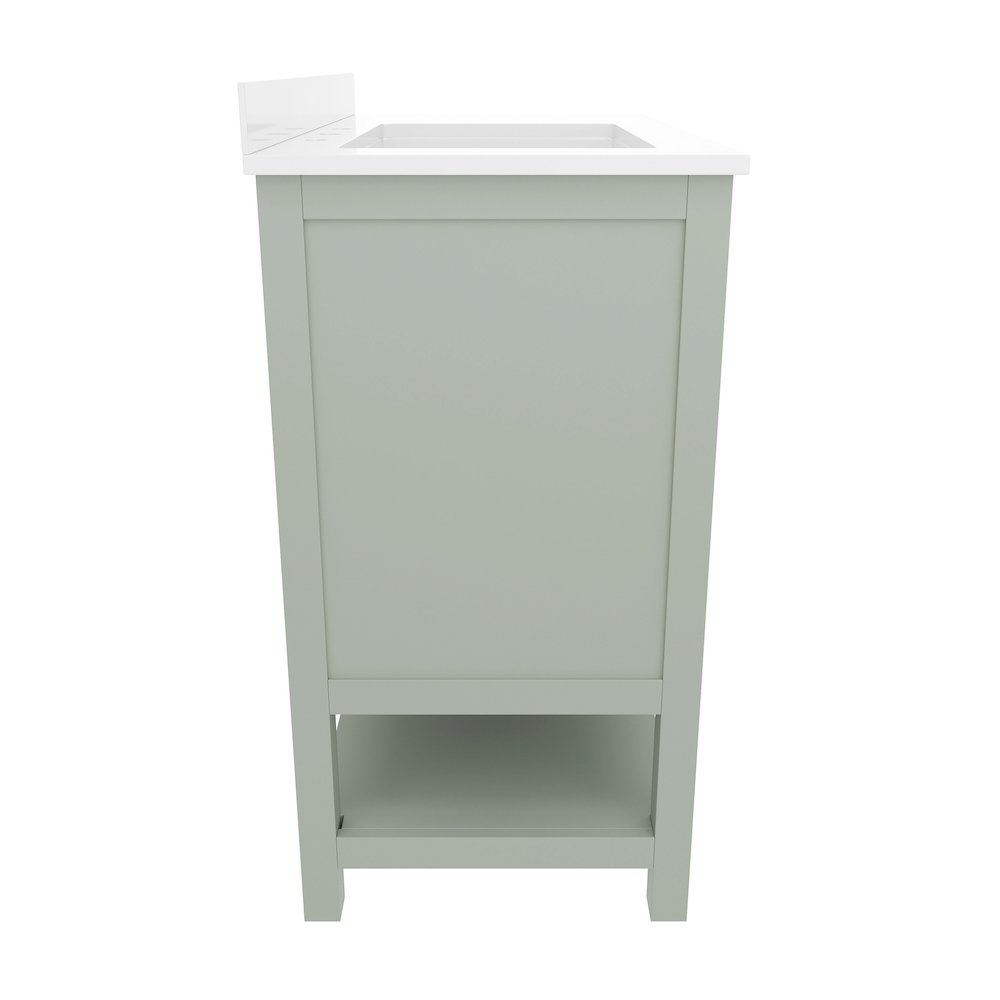 42in Bathroom Vanity with Storage Drawers and Sink Combo, Sage Frame