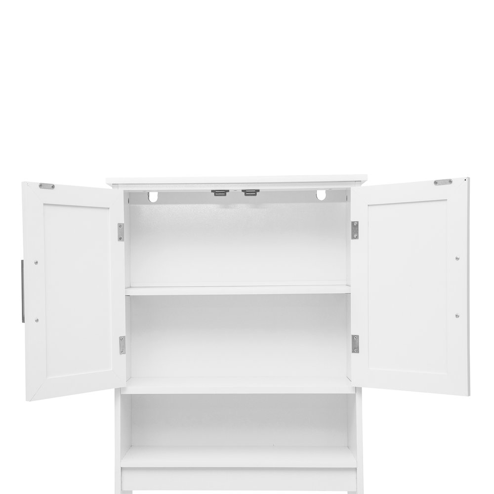 Modern Over the Toilet Bathroom Storage Cabinet Organizer, White