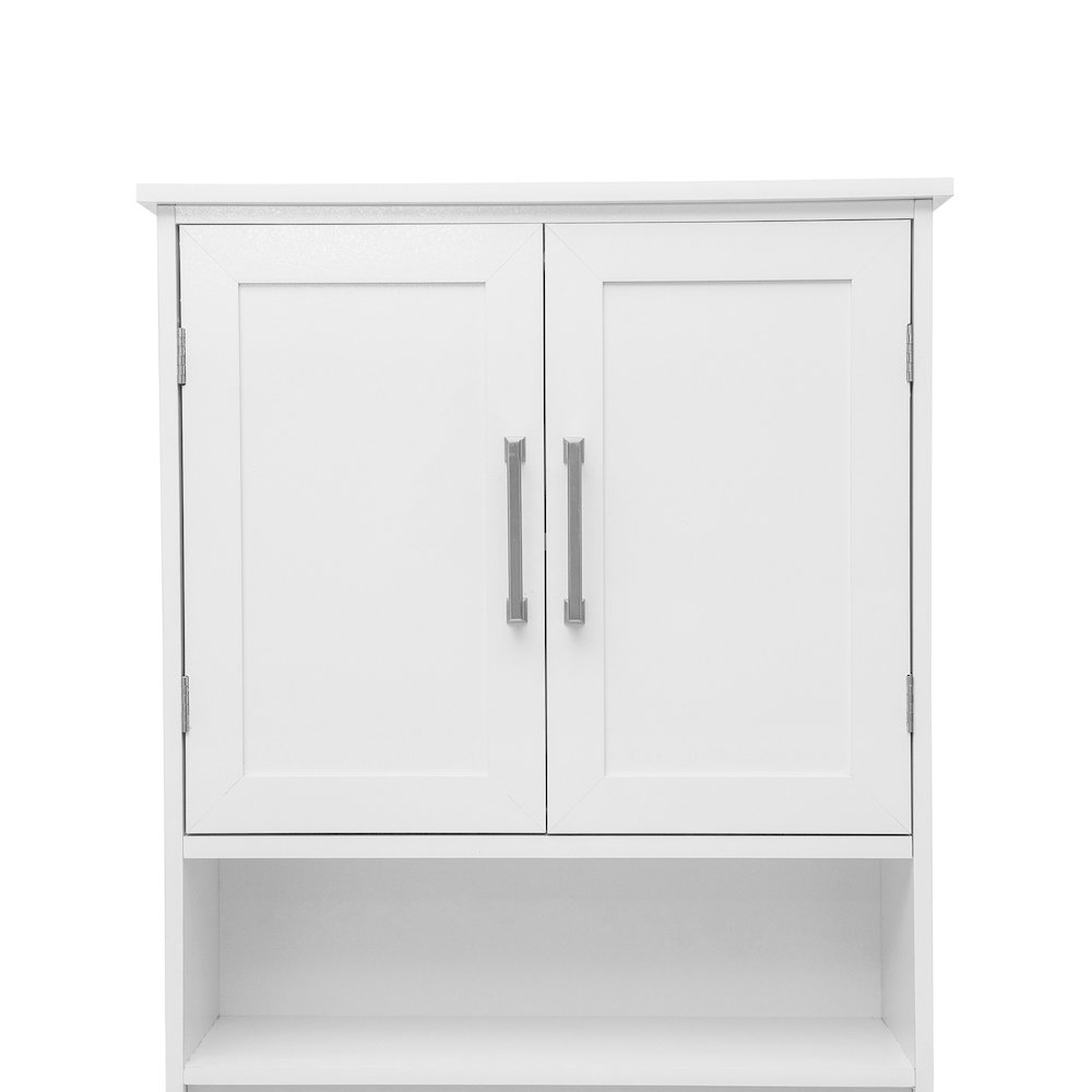 Modern Over the Toilet Bathroom Storage Cabinet Organizer, White