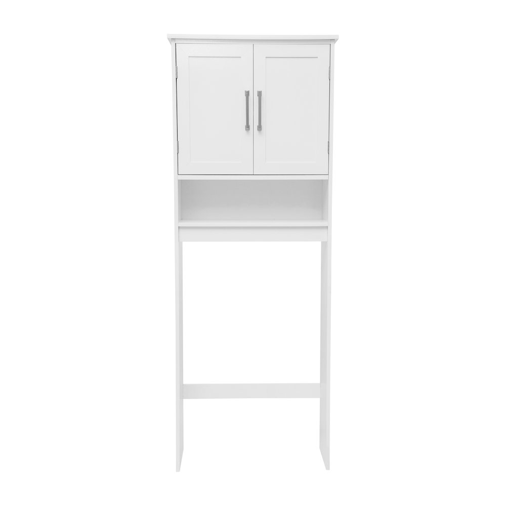 Modern Over the Toilet Bathroom Storage Cabinet Organizer, White