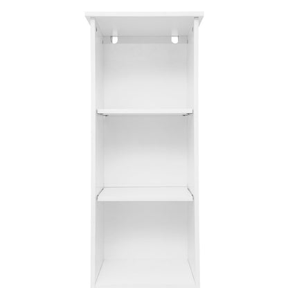 Modern Tall Linen Tower Storage Cabinet, White