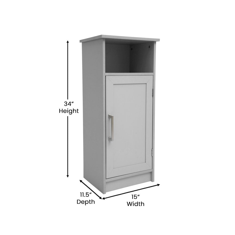 Modern Freestanding Bathroom Storage Cabinet Organizer, Gray