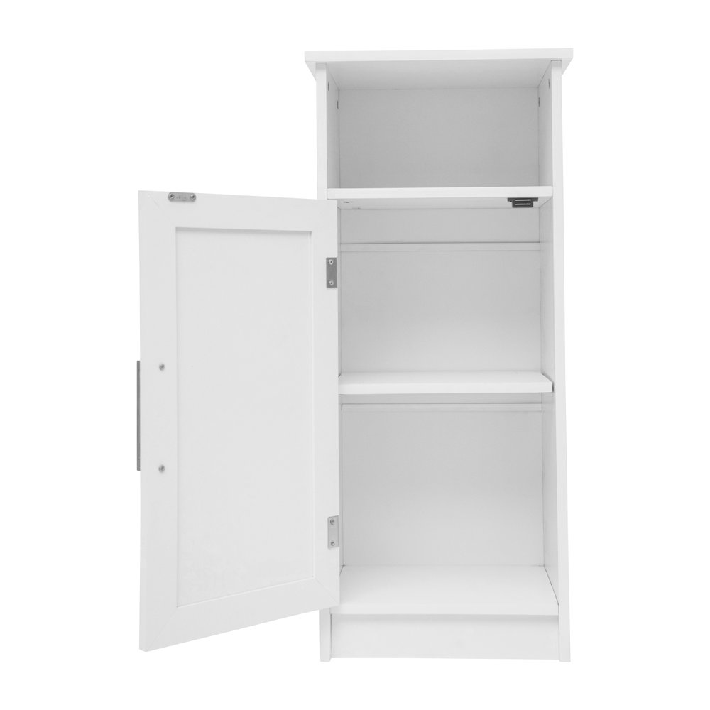 Modern Freestanding Bathroom Storage Cabinet Organizer, White