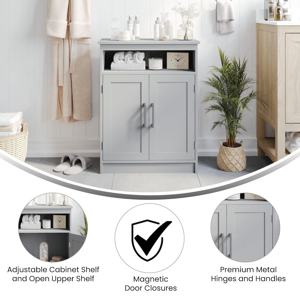 Modern Bathroom Storage Cabinet Organizer, Gray